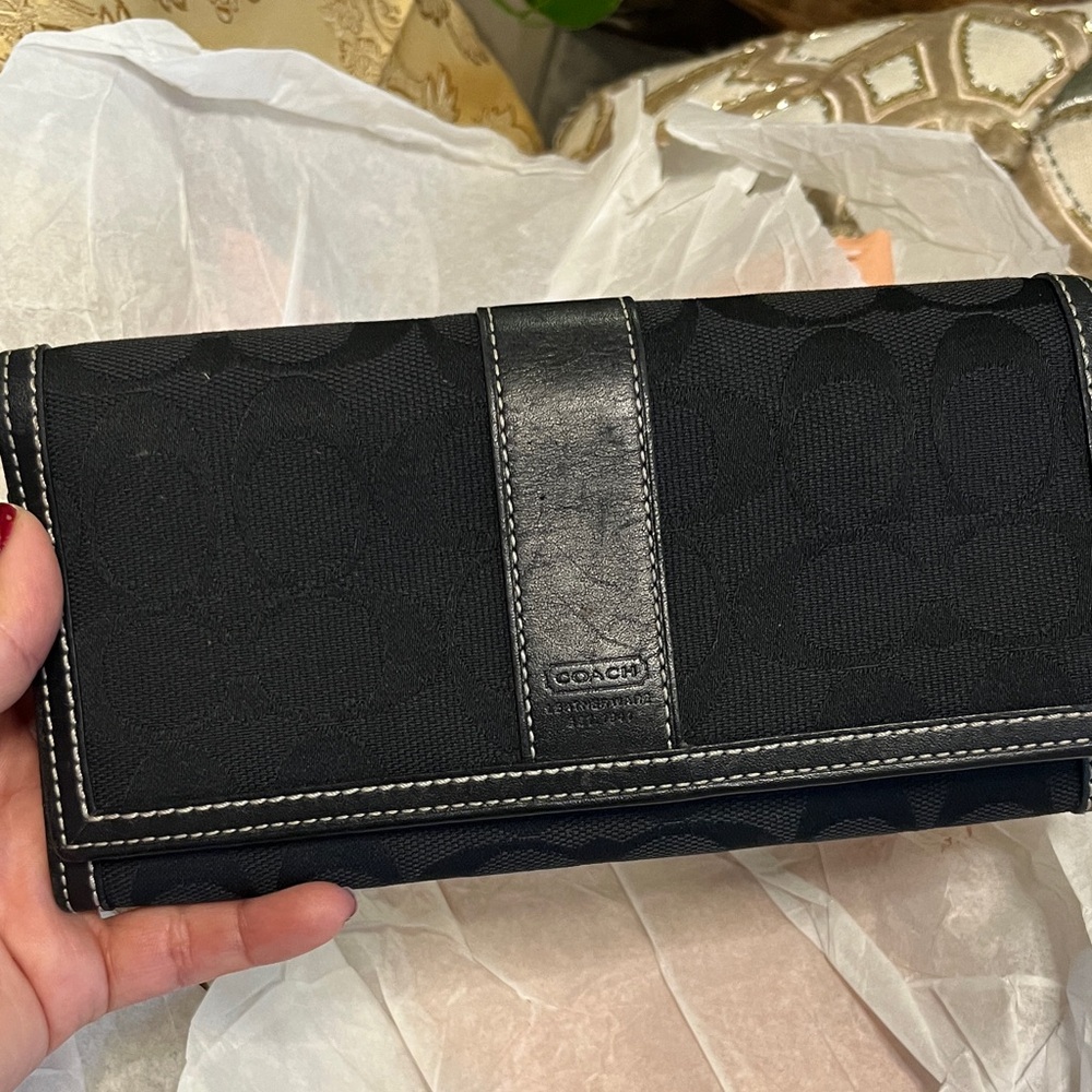 Coach Black Signature Wallet